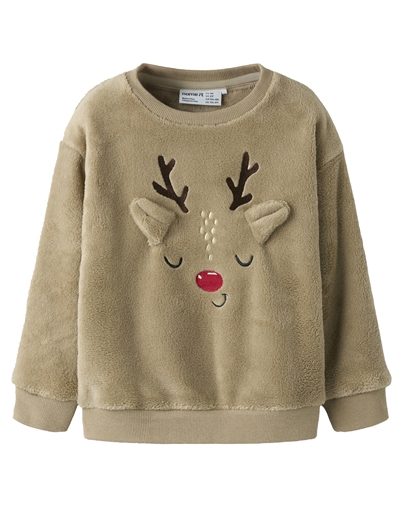 Name It - NMNReindeers Teddy Pullover - Peyote